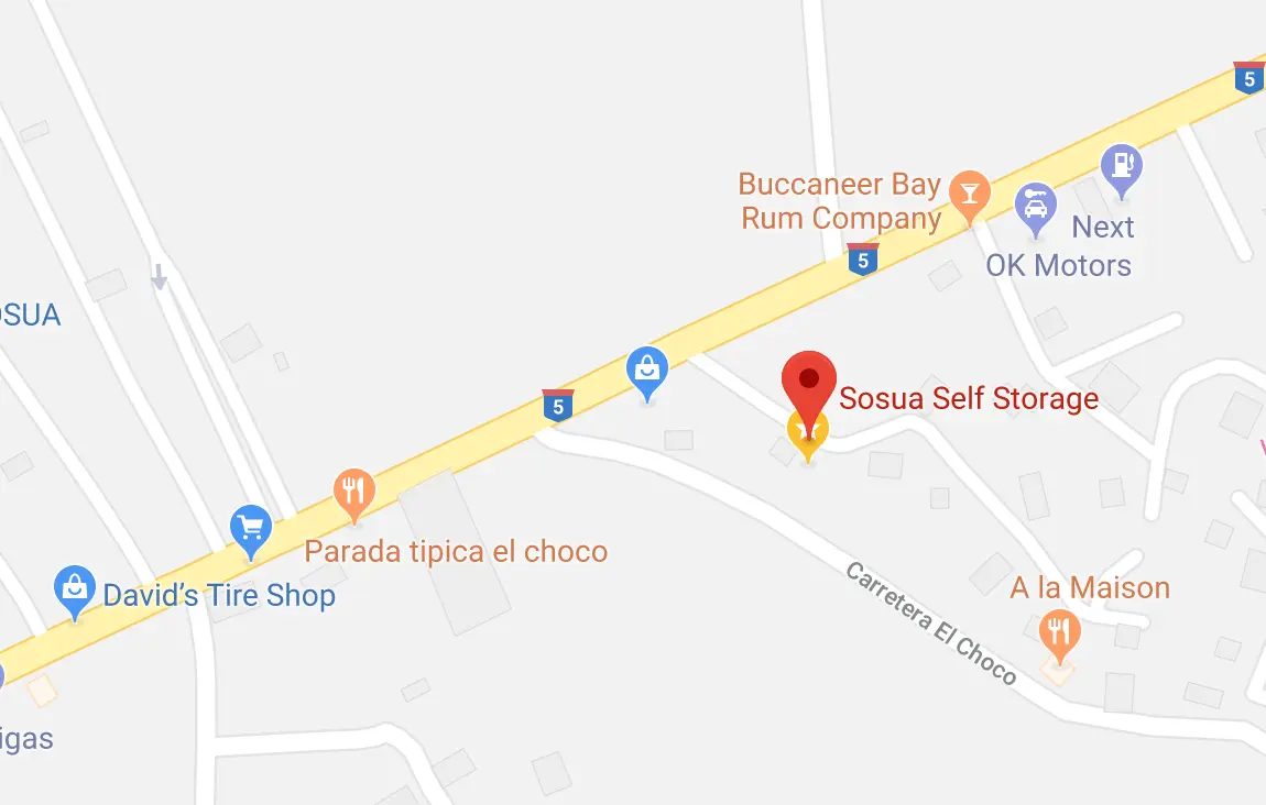 Map showing location of Sosua Self Storage at Calle Mota #2, Sosua